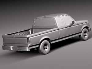 F-150 1992-1996 Super Cab Modelo 3D