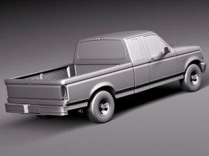 F-150 1992-1996 Super Cab 3D Model