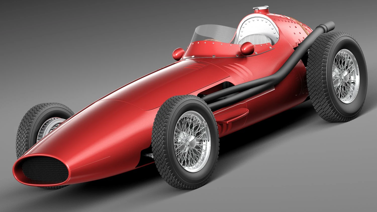Maserati 250F 1954-1960 Grand Prix 3D Model .c4d .max .obj .3ds .fbx .stl .blend 