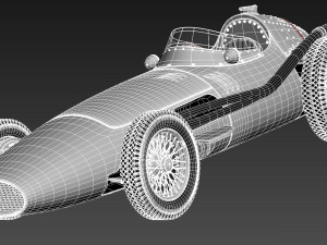 Maserati 250F 1954-1960 Grand Prix 3D Model