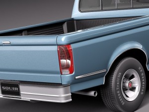 F-150 1992-1996 Crew Cab Modèle 3D