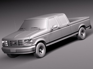 F-150 1992-1996 Crew Cab Modèle 3D