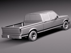 F-150 1992-1996 Crew Cab Modèle 3D