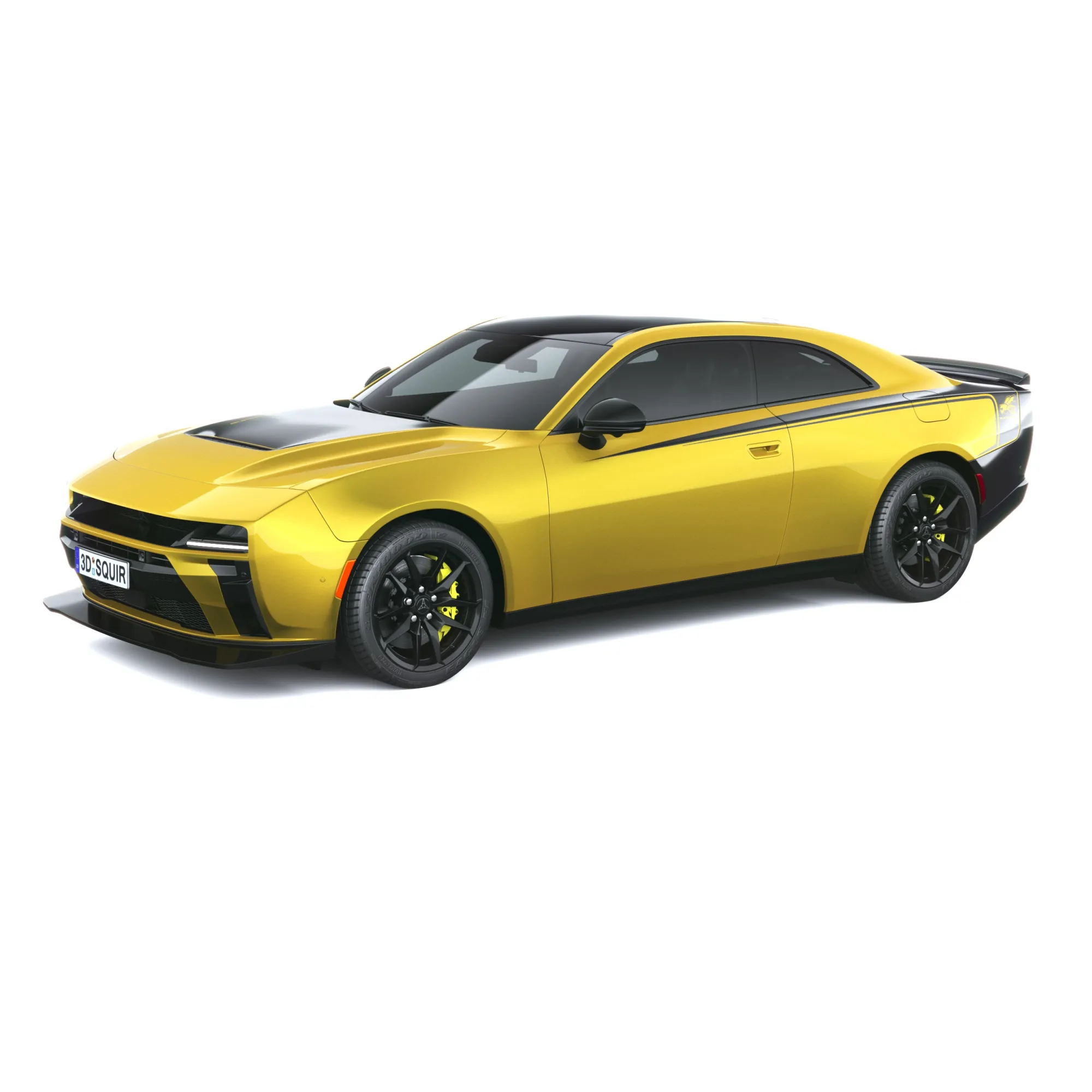 Dodge Charger Super Bee 2027 3D Model .c4d .max .obj .3ds .fbx .stl .blend 
