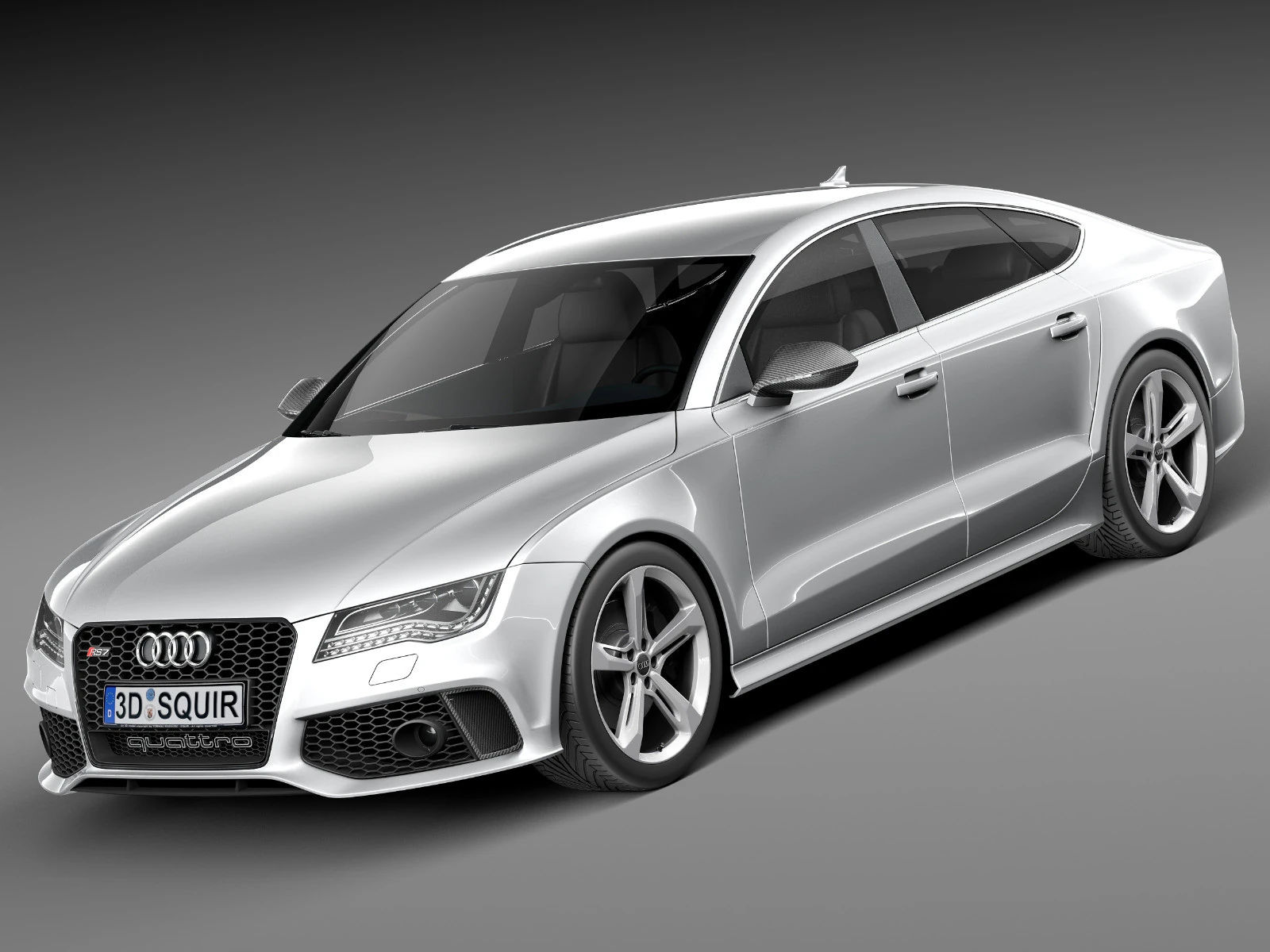 Audi RS7 2014 3D Model .c4d .max .obj .3ds .fbx .stl .blend 