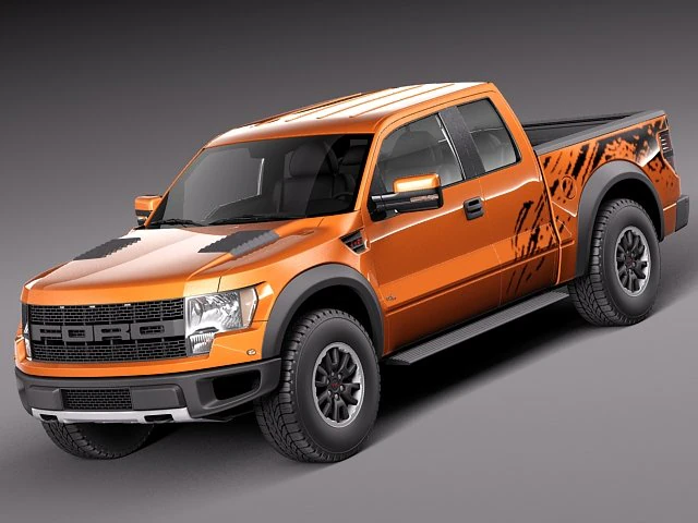 F-150 SVT Raptor Single Cab 2013 3D Model .c4d .max .obj .3ds .fbx .stl .blend 