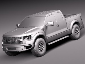 F-150 SVT Raptor Single Cab 2013 Modelo 3D