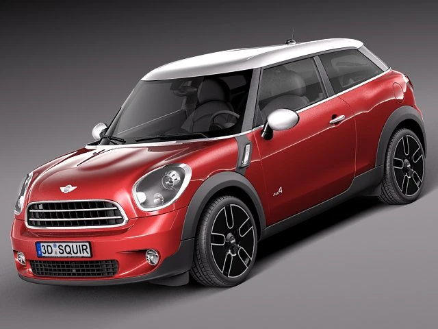 Mini Paceman All4 2014 3D Model .c4d .max .obj .3ds .fbx .stl .blend 