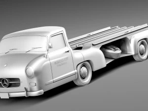 Mercedes-Benz Renntransporter 1954 3D Model