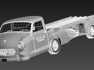 Mercedes-Benz Renntransporter 1954 Model 3D