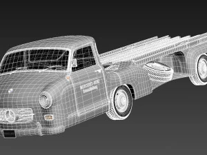 Mercedes-Benz Renntransporter 1954 3D Model