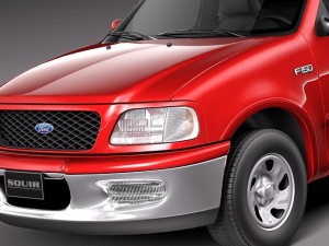 F-150 1997-2003 Super Cab 3D Model