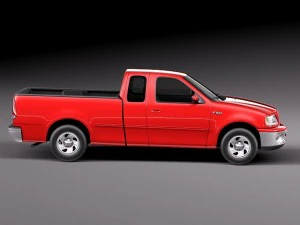 F-150 1997-2003 s&uacute;per cabina Modelo 3D