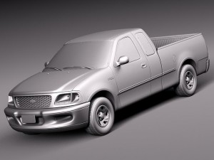 F-150 1997-2003 Super Cab 3D Model