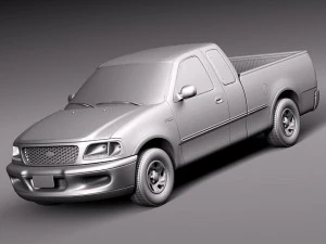 F-150 1997-2003 s&uacute;per cabina Modelo 3D
