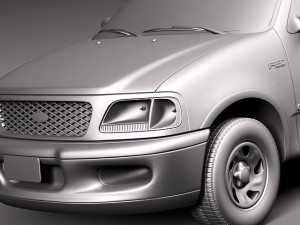 F-150 1997-2003 Super Cab 3D Model