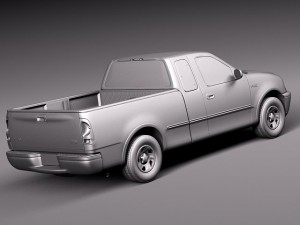 F-150 1997-2003 Super Cab 3D Model