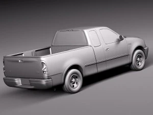 F-150 1997-2003 s&uacute;per cabina Modelo 3D