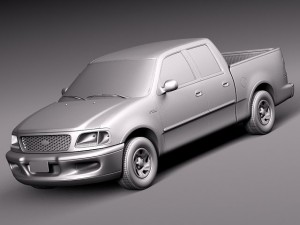 F-150 1997-2003 Crew Cab 3D मॉडल