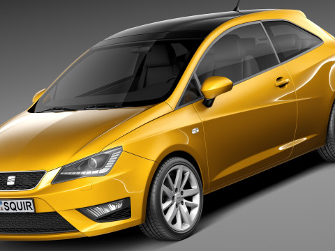 Seat Ibiza 3-door 2013 3D Model
