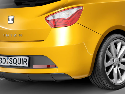 Seat Ibiza 3-door 2013 3D Model