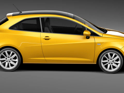 Seat Ibiza 3-door 2013 3D Model