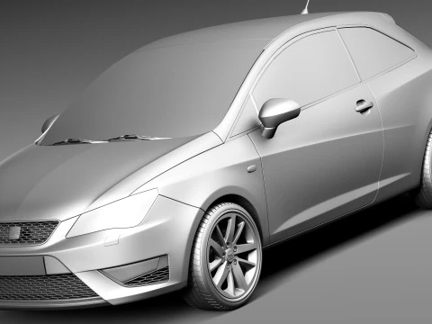 Seat Ibiza 3-door 2013 3D Model