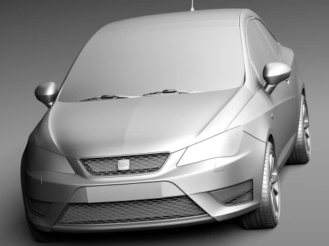 Seat Ibiza 3-door 2013 3D Model