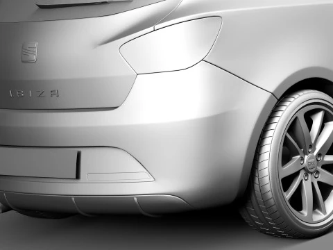 Seat Ibiza 3-door 2013 3D Model