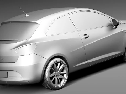 Seat Ibiza 3-door 2013 3D Model