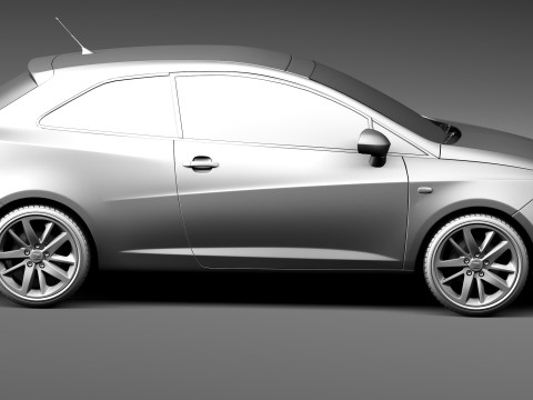 Seat Ibiza 3-door 2013 3D-Modell