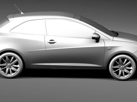 Seat Ibiza 3-door 2013 3D Model