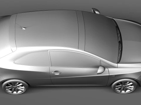 Seat Ibiza 3-door 2013 3D Model