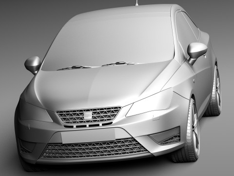 Seat Ibiza Cupra 3-door 2013 3D Model