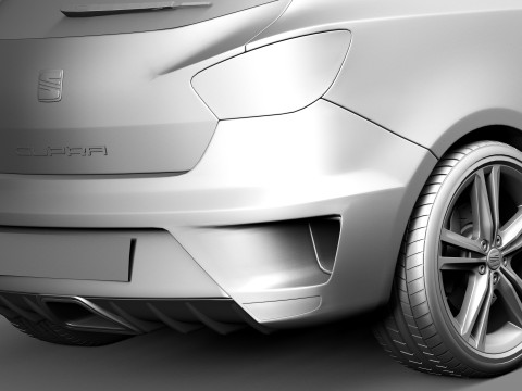 Seat Ibiza Cupra 3-door 2013 3D Model
