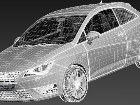Seat Ibiza Cupra 3-door 2013 3D Model