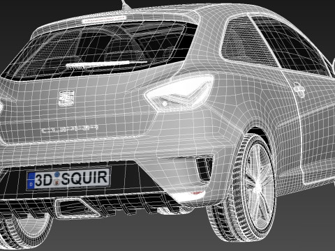 Seat Ibiza Cupra 3-door 2013 3D Model