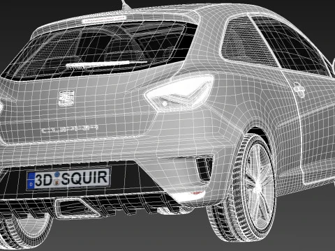 Seat Ibiza Cupra 3-door 2013 3D Model