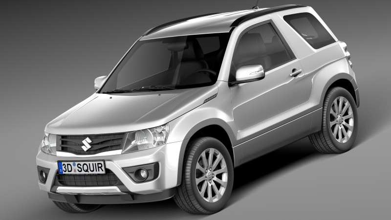 Suzuki Grand Vitara 3-door 2013 Model 3D .c4d .max .obj .3ds .fbx .stl .blend 