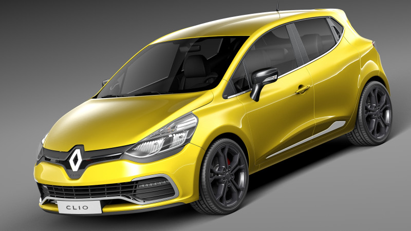 Renault Clio RS 200 2013 3D Model .c4d .max .obj .3ds .fbx .stl .blend 