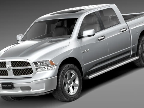 Dodge Ram HFE cabine dupla 2013 Modelo 3D