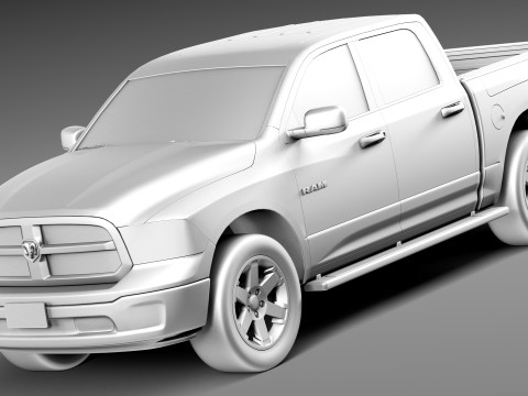 Dodge Ram HFE Crew Cab 2013 3Dモデル