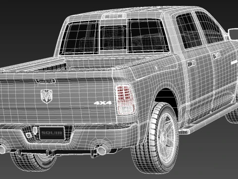 Dodge Ram HFE Crew Cab 2013 3D Model