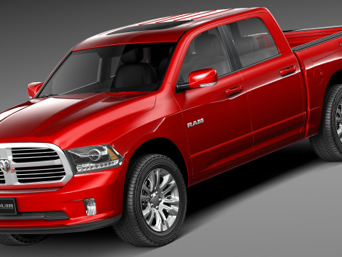 Dodge Ram Crew Cab Sport 2013 3Dモデル