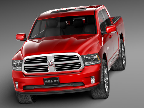 Dodge Ram Crew Cab Sport 2013 Modelo 3D