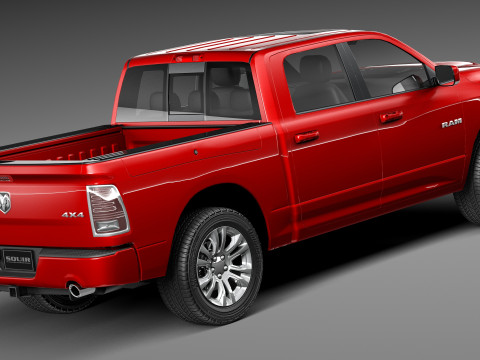 Dodge Ram Crew Cab Sport 2013 Modelo 3D