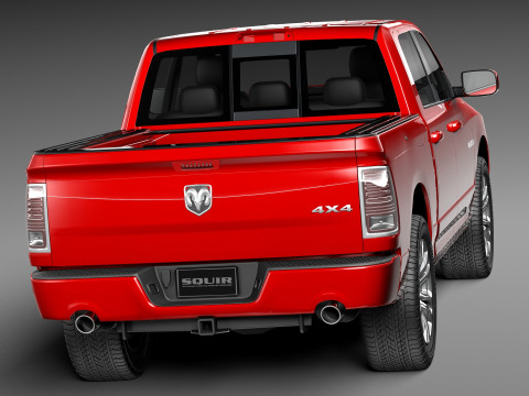 Dodge Ram Crew Cab Sport 2013 Modelo 3D