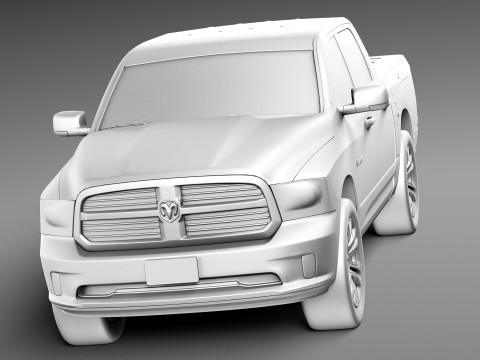 Dodge Ram Crew Cab Sport 2013 Modelo 3D