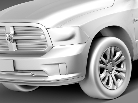 Dodge Ram Crew Cab Sport 2013 Modelo 3D