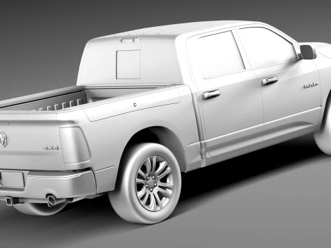 Dodge Ram Crew Cab Sport 2013 3D Model